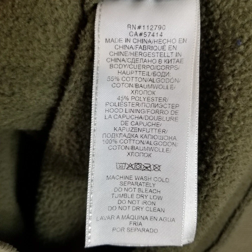 True‎ Religion Mens Olive Green Horseshoe Graphic Full Zip Hoodie Sweatshirt L